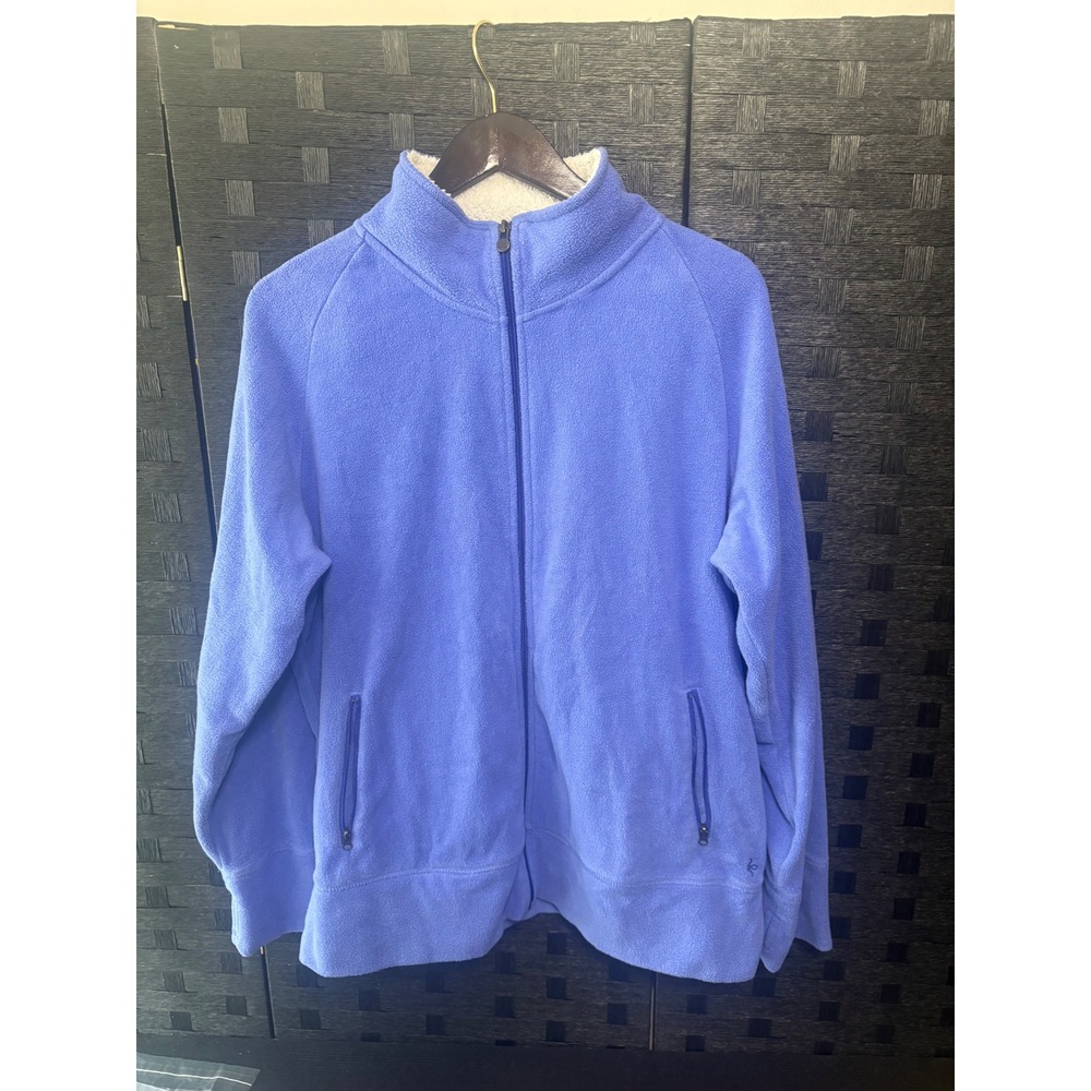 Denver hayes fleece blue with white collar size 2X full zip